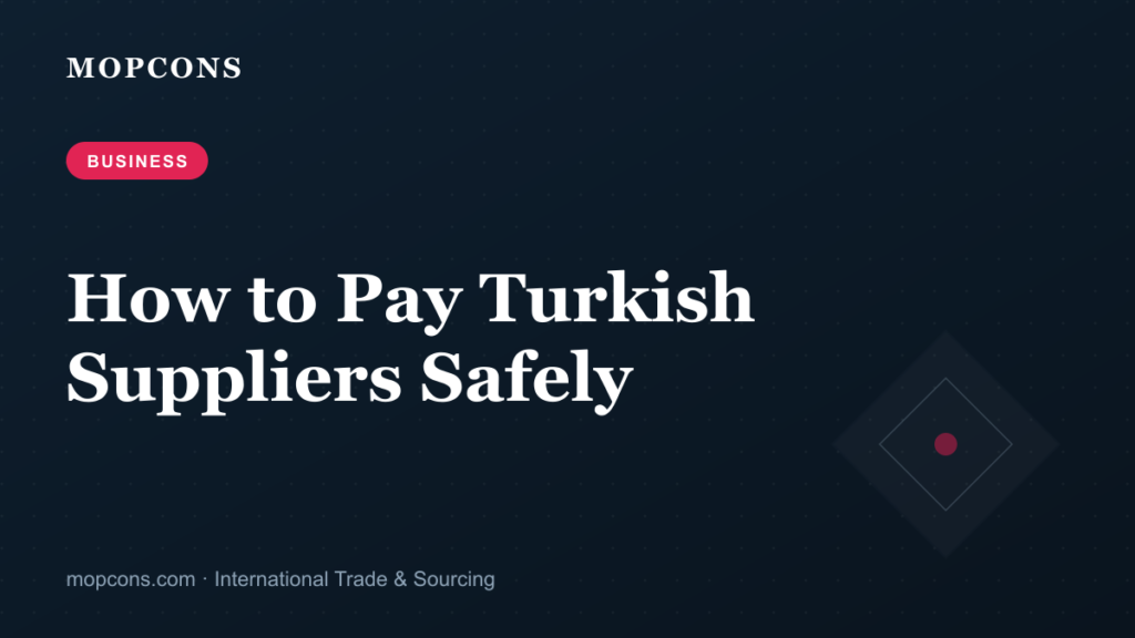 How to Pay Turkish Suppliers Safely: Letters of Credit, T/T & Payment Terms